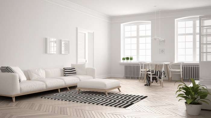 Wohnzimmer gestalten im minimalistischen Stil